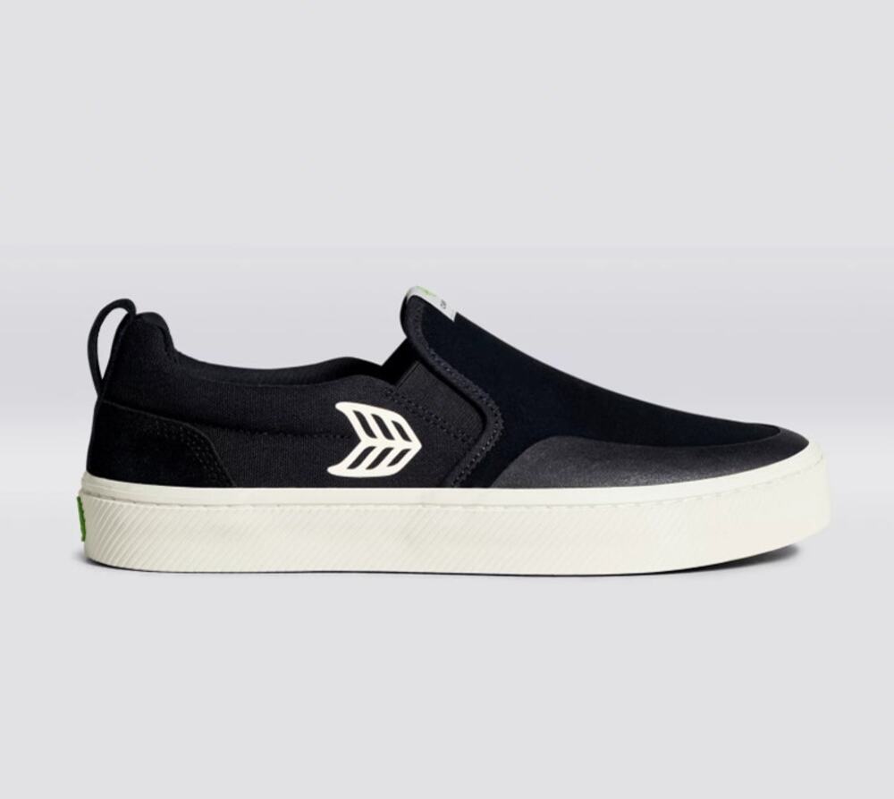 Cariuma Womens Skate Pro Slip On Casual Sneakers Size 6.5 Black Suede NIB